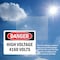 Signmission High Voltage 4160 Volts Danger Sign, Plastic, 10in W x 7in L, 2PK OS-2PACK-DS-P-710-L-1957 - alternate 7